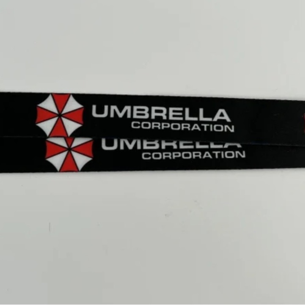 Umbrella Corporation Lanyard ID Keys Holder Black White Red